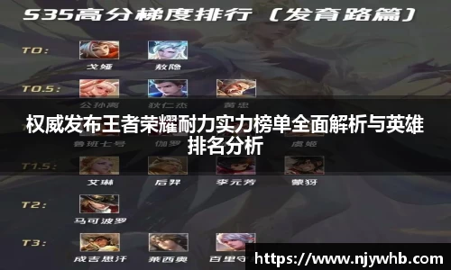 权威发布王者荣耀耐力实力榜单全面解析与英雄排名分析